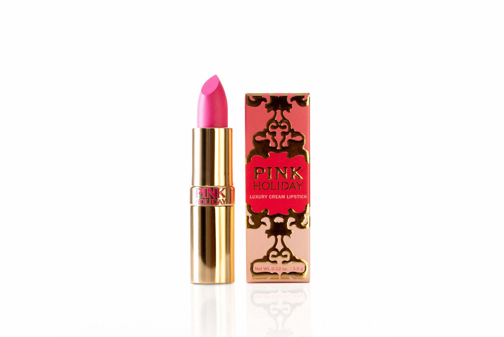 Pink Holiday Lipstick is a luxurious moisturizing full coverage Italian formula