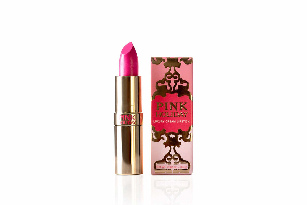 Pink Holiday Lipstick is a luxurious moisturizing full coverage Italian formula