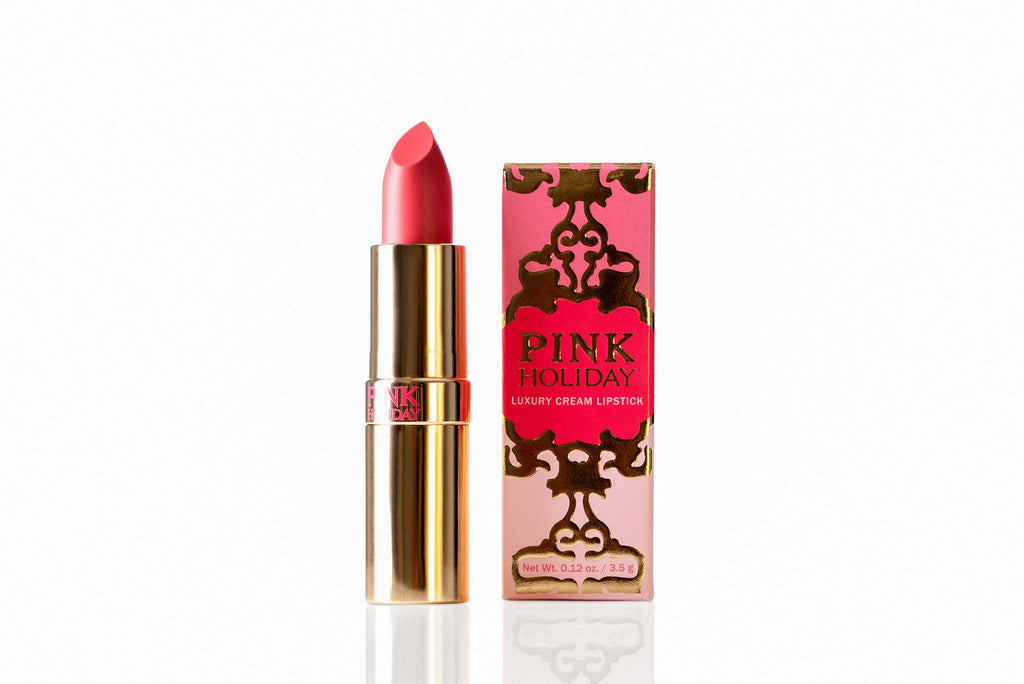 Pink Holiday Lipstick is a luxurious moisturizing full coverage Italian formula