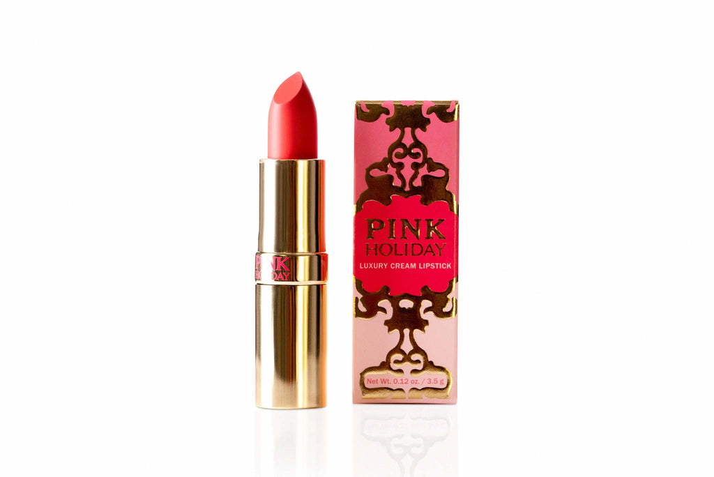 Pink Holiday Lipstick is a luxurious moisturizing full coverage Italian formula