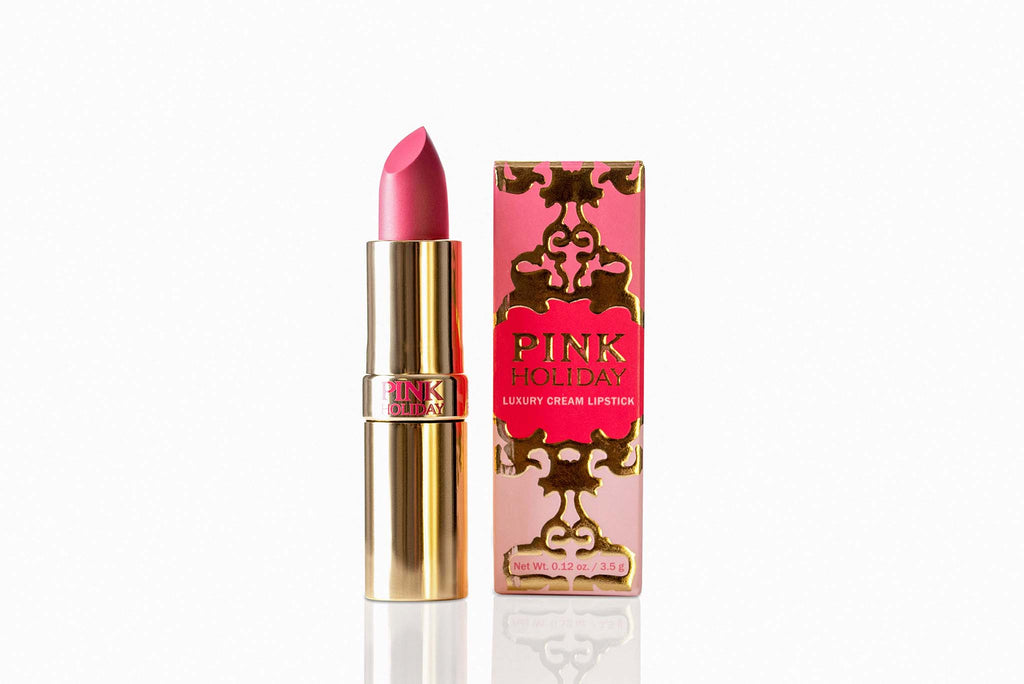 Pink Holiday Lipstick is a luxurious moisturizing full coverage Italian formula